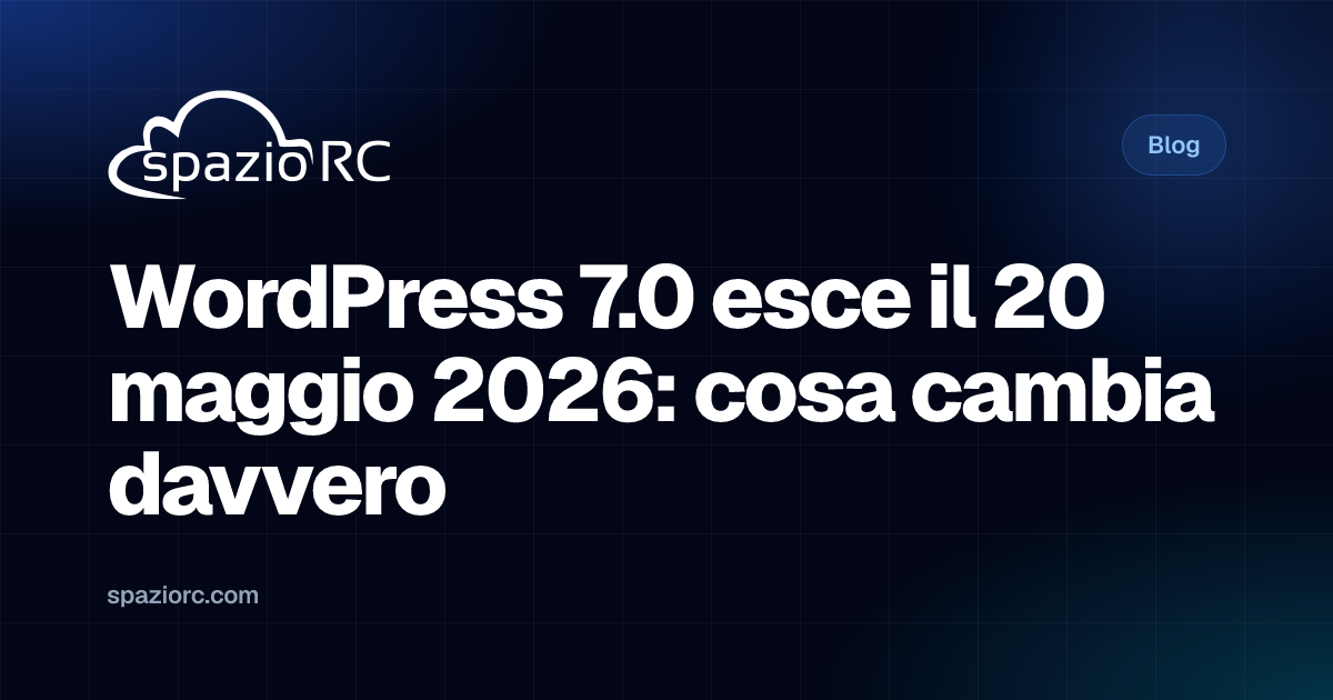 WordPress 7.0 esce il 20 maggio 2026: cosa cambia davvero
